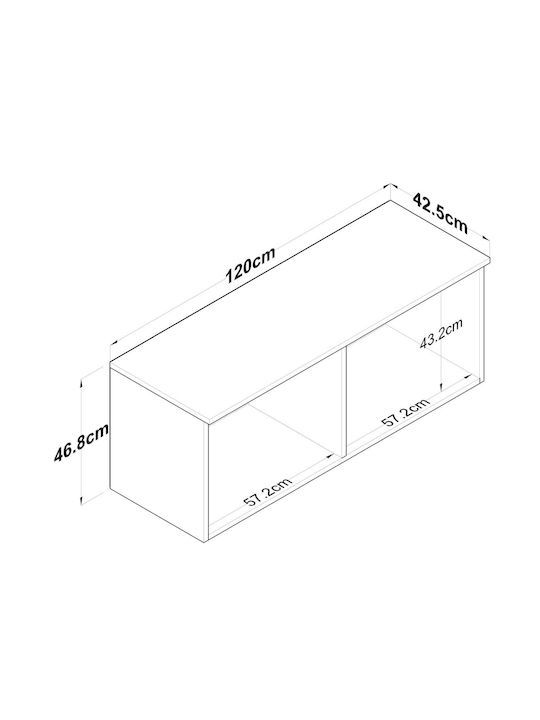 Cabinet Wall White 120x46.8x42.5cm