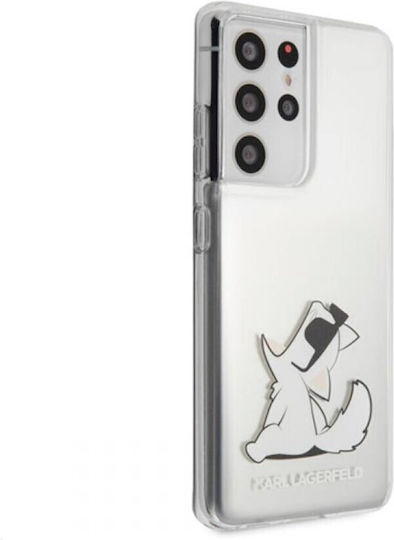 Karl Lagerfeld Choupette Eats Back Cover Silicone Transparent (Galaxy S21 Ultra)
