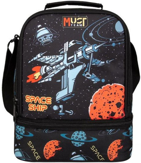 Must Team Yummy School Insulated Shoulder Lunch Bag 7lt Black 22 x 16 x 28cm