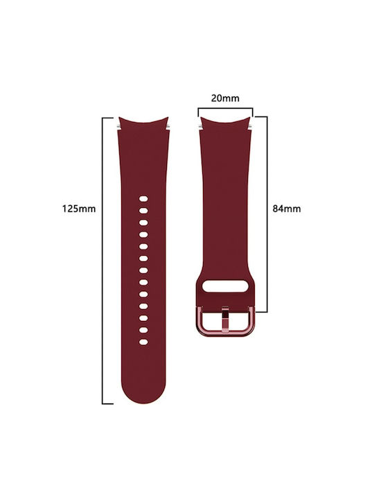 Σιλικόνη Λουράκι Samsung Galaxy Watch 4 5 6 7 40 42 43 44 45 46 47mm Μπορντό Σιλικόνη Λουράκι Samsung Galaxy Watch 4 5 6 7 40 42 43 44 45 46 47mm Μπορντό