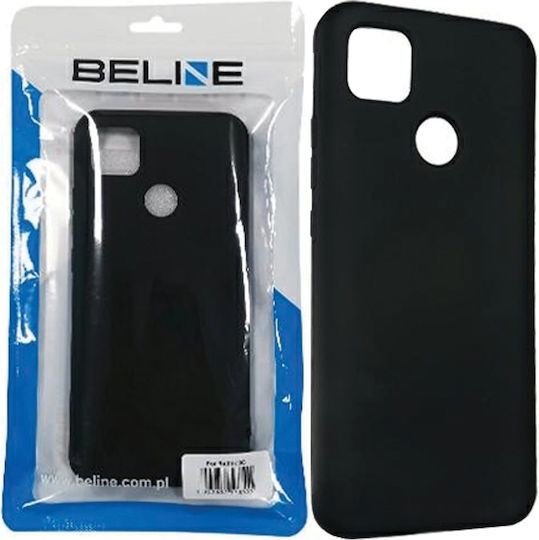 Beline Umschlag Rückseite Silikon Schwarz (Realme 7)