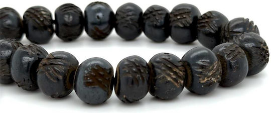 Kompologadiko Graven Camel Bone Worry Beads with Tassel with 33 Beads Brown