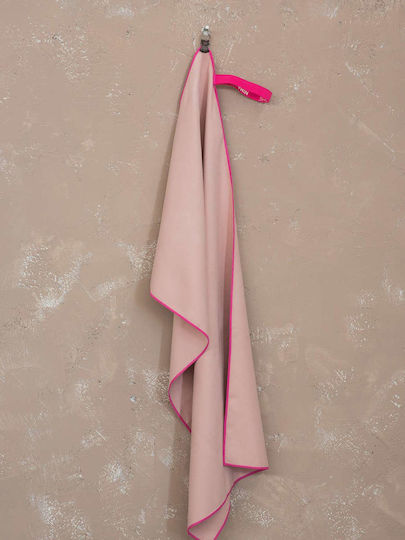 Nima Riva Πετσέτα Microfiber Σώματος Διπλής Όψεως Ροζ 160x90εκ.