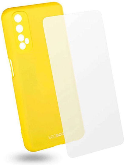 Egoboo Rubber Back Cover Σιλικόνης Σετ με Τζαμάκι Lime (Realme 7)