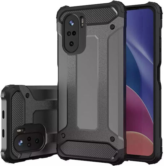 Hurtel Hybrid Armor Back Cover Plastic 2mm Gold (Poco F3 / Mi 11i)
