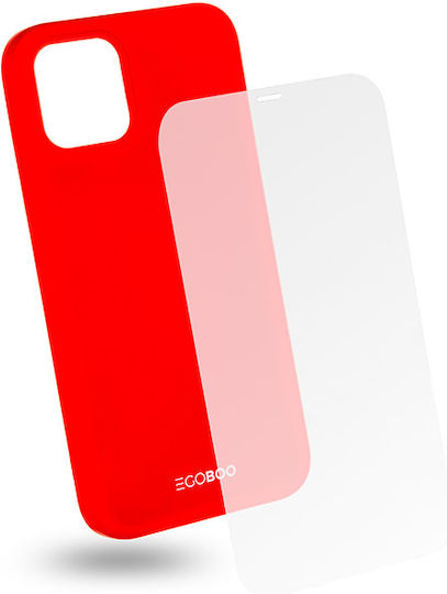 Egoboo Rubber Back Cover Silicon Coral (iPhone 12 / 12 Pro)