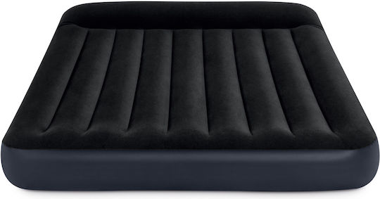 Intex Inflatable Camping Air Mattress King Size with Integrated Classic Queen Pump 152x203x25cm