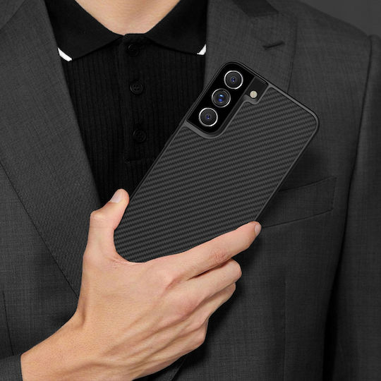 Nillkin Synthetic Fiber Umschlag Rückseite Silikon Schwarz (Galaxy S22+ 5G) 028670