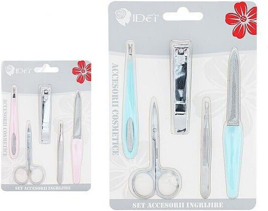 Manicure Pedicure Kit Set 5 Tools 13 Cm Stainless Steel