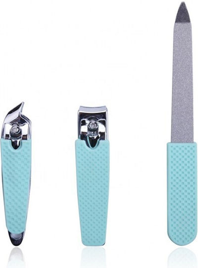 Set 3 Unelte Manichiură Pedichiură 9,5 Cm Oțel Inoxidabil Plastic