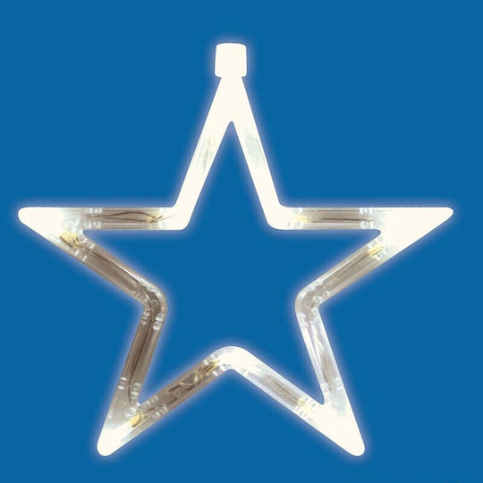 Χριστουγεννιάτικο Κρεμαστό Αστέρι Φωτιζόμενο Πλαστικό