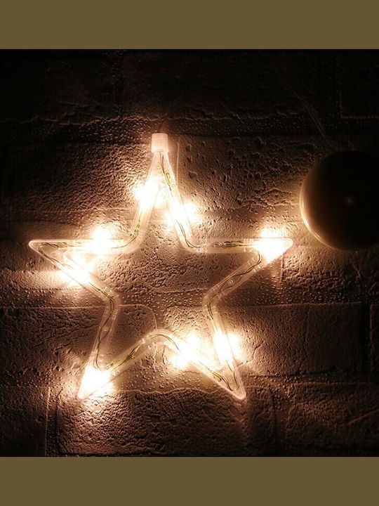 Crăciunesc Decorativ Suspendata Stea cu lumină LED Plastic 1buc