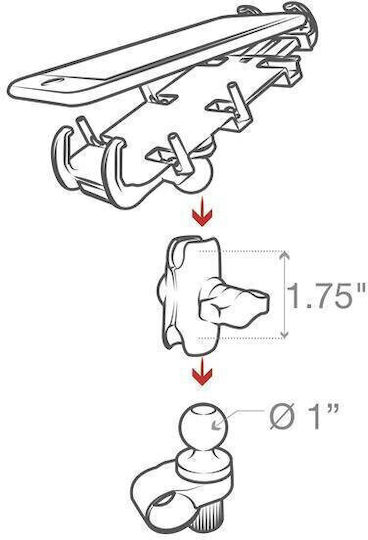 Ram Mounts Ram Quick-grip Phone Mount Ram Tough-strap Handlebar Base