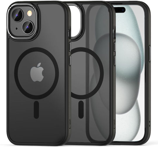 Tech-Protect Magmat Magsafe Silicone Plastic Black Back Cover (Motorola Moto G67 / G77 / G87)