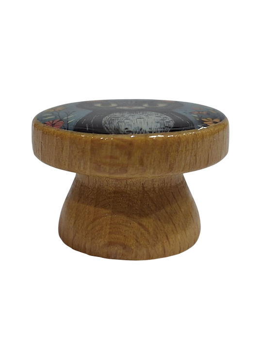 ACM Kids Knob Furniture made of Wooden Natural wood 12006-000-BRZ2 1pcs