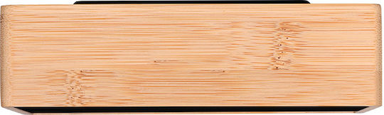 Life Noble Bamboo Tabletop Digital LED Wooden Clock with Alarm Brown 221-0109