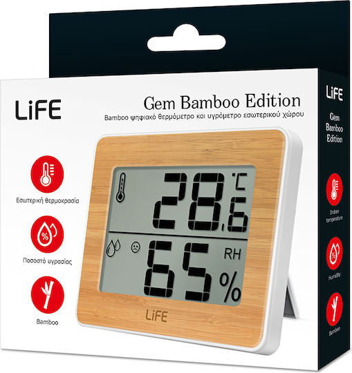 Life Gem Indoor Thermometer & Hygrometer Tabletop