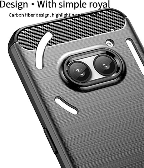 Mad Mask Brushed Back Cover Silicon Negru (Nimic Telefon (2a))