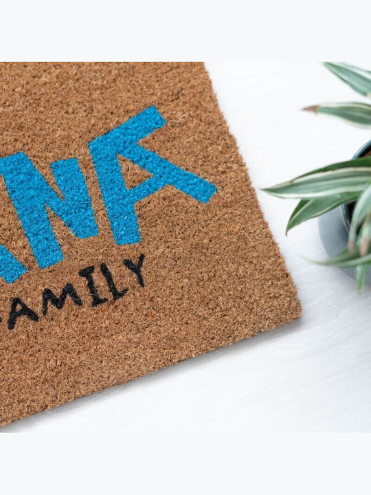 Grupo Erik Doormat Made of Coconut Tree with Non-Slip Backing Disney Lilo & Stitch Ohana Brown 40x60cm