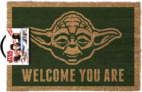 Pyramid International Πατάκι Εισόδου από Κοκοφοίνικα Star Wars: Yoda (Welcome you are) Μαύρο 40x60εκ.
