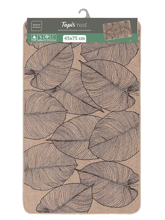 Entrance Mat Anti-slip made of Rubber L-c Jade Beige 45x75cm