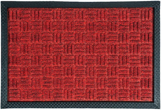 Sdim Entrance Mat Carpet with Anti-slip Backing Supreme 001 Red 40x60cm Thickness 12mm