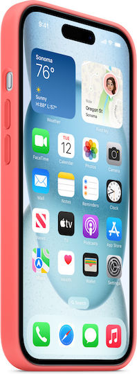Apple Back Cover Silicone Guava (iPhone 15)