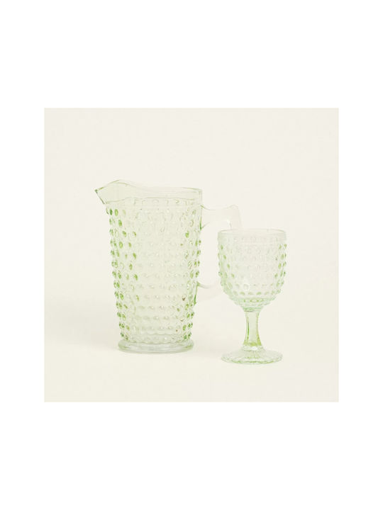 Beauty Home Glass Water / Cocktail/Drinking made of Glass in Green Color Goblet