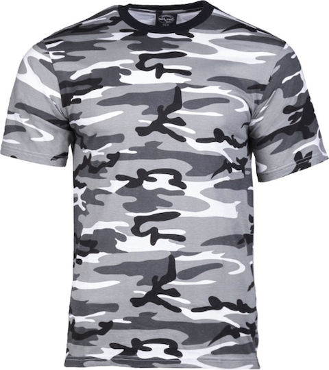 Mil-Tec Short Sleeve T-shirt Army 100% Cotton In Gray Colour Urban Camo