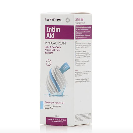 Frezyderm Intim Aid Vinegar Foam Ειδικός Αφρός Καθαρισμού Ευαίσθητης Περιοχής Περίοδος Αυξημένης Φροντίδας 100ml
