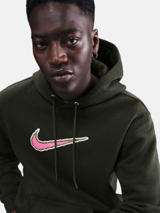 Sportswear Club Sweatshirt with Hood Green