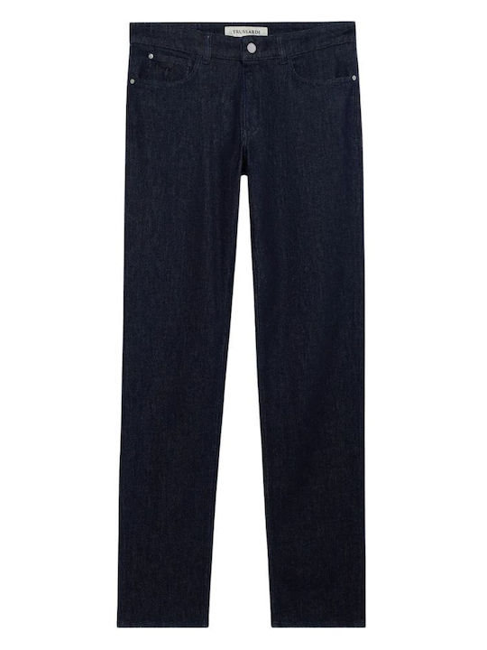 Men's Jeans Pants with Slim Fit Dark Blue