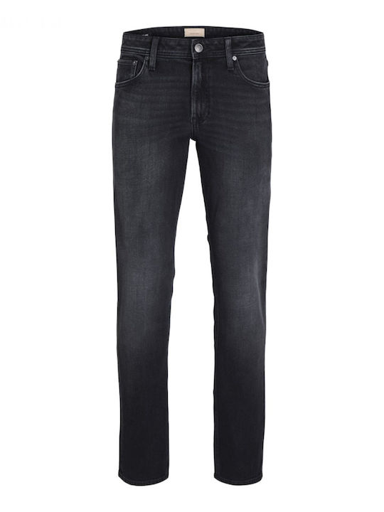 Ανδρικό Παντελόνι Τζιν με Regular Straight Εφαρμογή Black