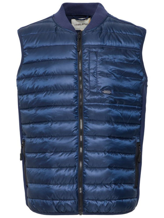 Sleeveless Jacket Puffer Dress Blues
