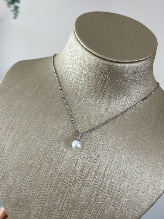Charm aus Stahl mit Zirkon