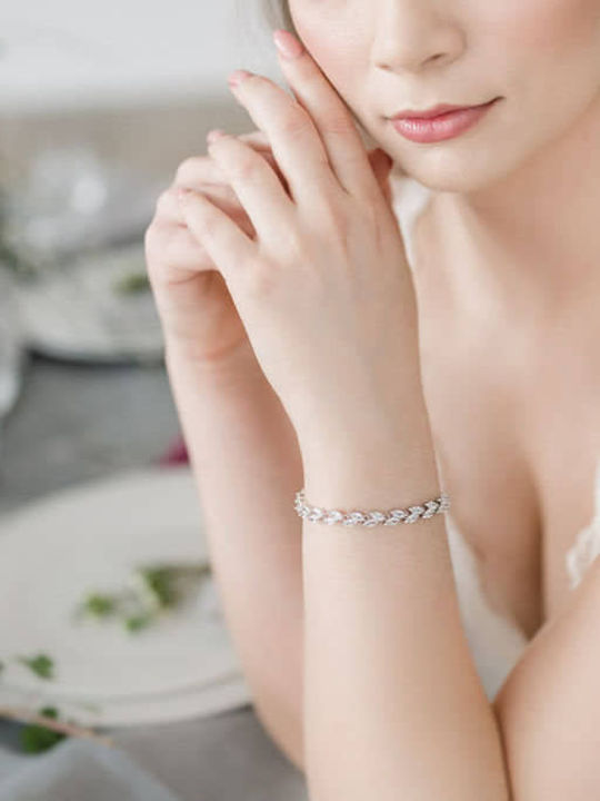 Damen Armband mit Zirkon 17,5cm