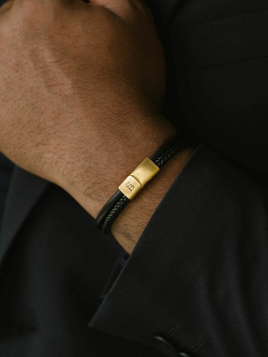 Steel & Barnett Ανδρικό Βραχιόλι Δερμάτινο