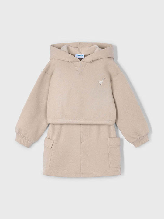 Kinder-Set mit Rock Winter 2Stück Beige