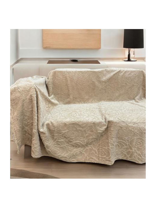 Linea Home Rossa Cuverturi Pentru Canapea 2 Locuri Blănos 180x240cm Crem Bej