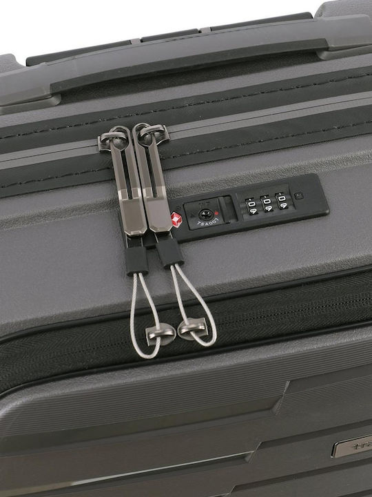 Travelite Βαλίτσα Ταξιδίου Καμπίνας Σκληρή Anthracite με 4 Ρόδες Ύψους 55εκ.