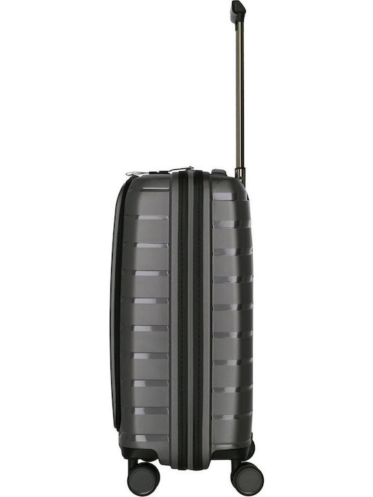 Travelite Βαλίτσα Ταξιδίου Καμπίνας Σκληρή Anthracite με 4 Ρόδες Ύψους 55εκ.