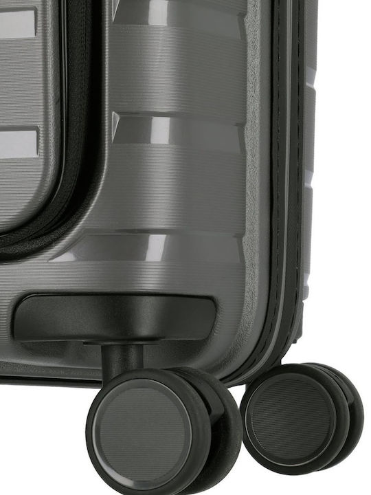 Travelite Βαλίτσα Ταξιδίου Καμπίνας Σκληρή Anthracite με 4 Ρόδες Ύψους 55εκ.