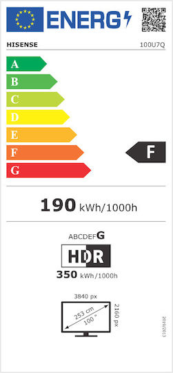 Hisense Smart Fernseher 100" 4K UHD Mini-LED U7Q HDR (2025)