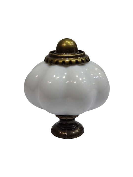 ACM Antique Knob Furniture made of Plastic & Zamak & Metallic White-plastic Bronze-metal 30mm (Center Distance 30mm) 11988-000-PLA1 1pcs
