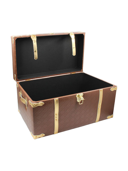Keskor Wooden Decorative Trunk Brown 68x40x40cm
