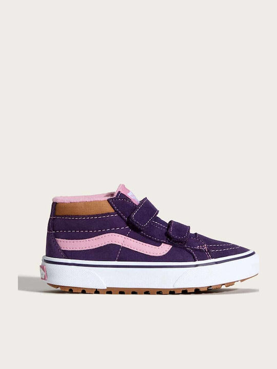 Mte Sk8 Mid Reissue V Kids Sneakers with Hoop & Loop Closure Purple