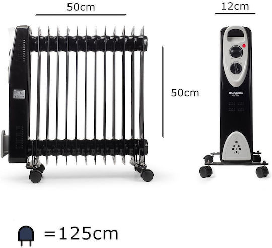 Hausberg HB8913NG Καλοριφέρ Λαδιού με 13 Φέτες 2500W