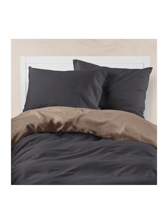 Borea Duvet Cover Cotton Queen 220x240 Petrol-yellow