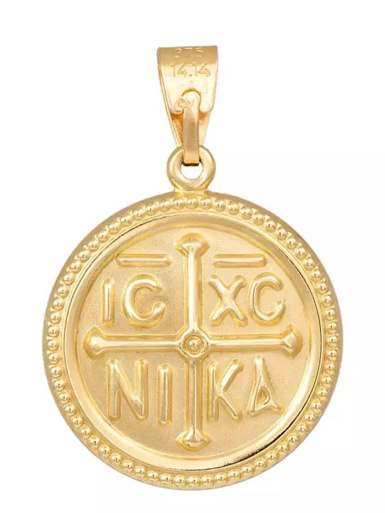 Anhänger Kinder Amulett Beidseitig Konstantinato aus Gold 9K 052998