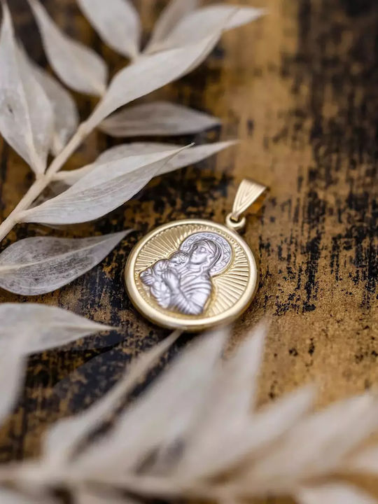 Anhänger Kinder Amulett Beidseitig Konstantinato aus Gold 9K 052998